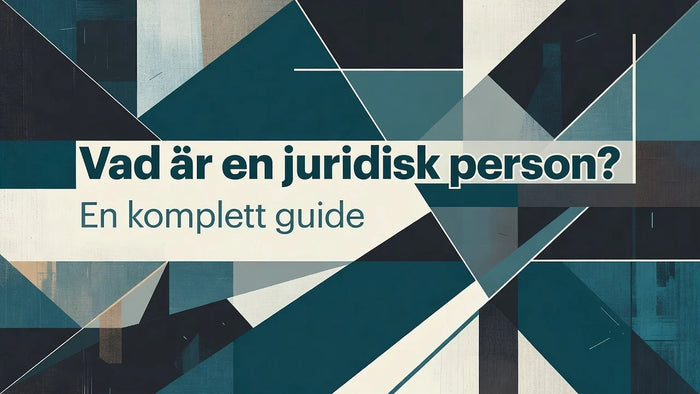 Professional header image for educational tutorial: Vad är en juridisk person? En komplett guide