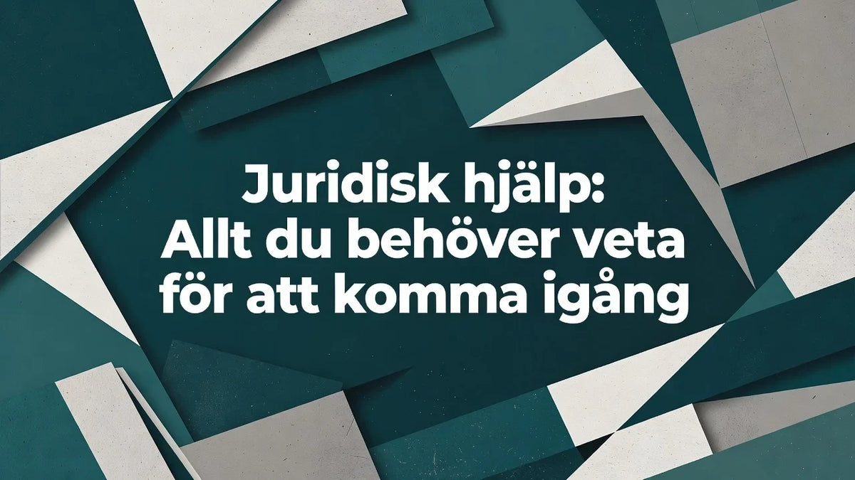 Professional header image for list-based article: Juridisk hjälp: Allt du behöver veta för att komma igång