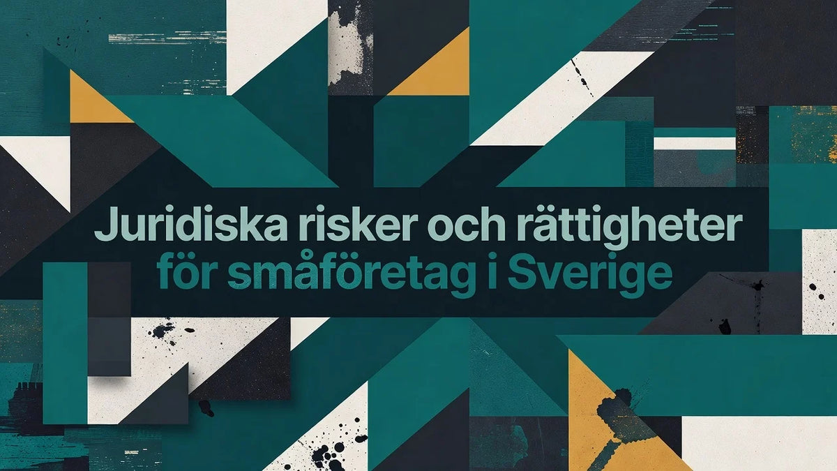 Professional header image for list-based article: Juridiska risker och rättigheter för småföretag i Sverige