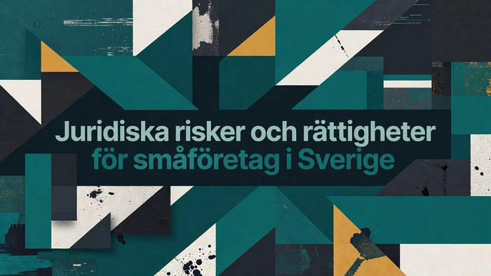 Professional header image for list-based article: Juridiska risker och rättigheter för småföretag i Sverige