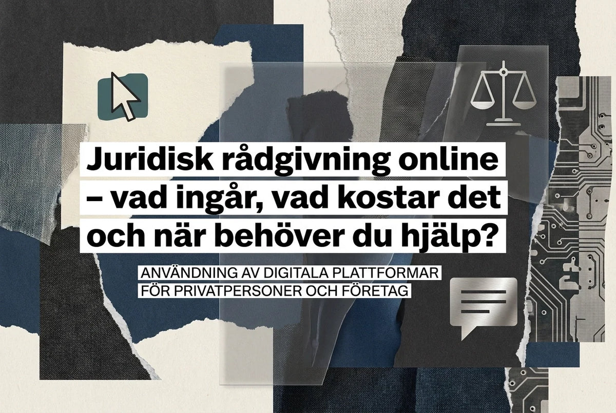 Professional header image for list-based article: Juridisk rådgivning online – vad ingår, vad kostar det oc...