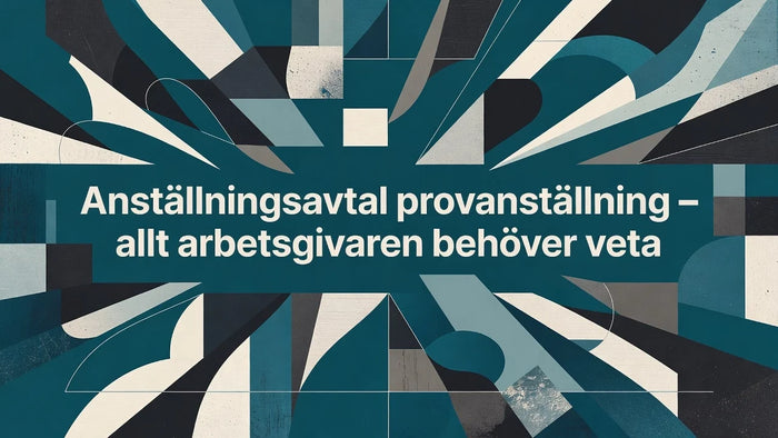 Professional header image for educational tutorial: Anställningsavtal provanställning – allt arbetsgivaren be...