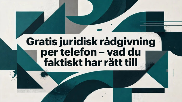 Professional header image for list-based article: Gratis juridisk rådgivning per telefon – vad du faktiskt ...