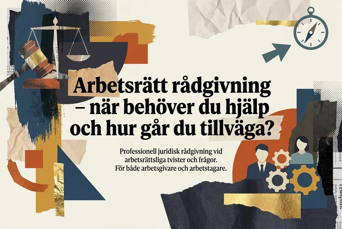 Professional header image for list-based article: Arbetsrätt rådgivning – när behöver du hjälp och hur går ...