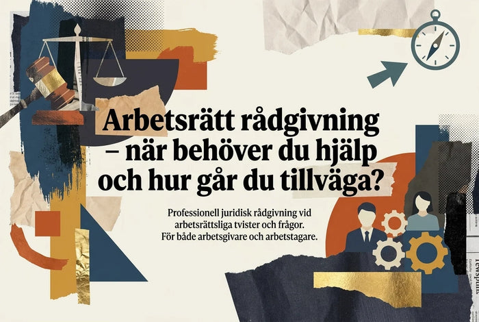 Professional header image for list-based article: Arbetsrätt rådgivning – när behöver du hjälp och hur går ...