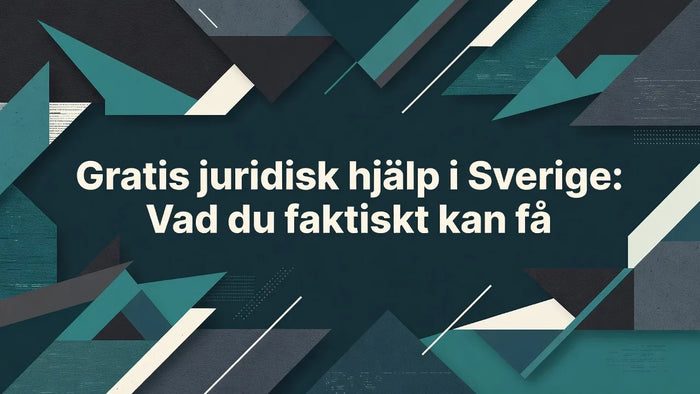 Professional header image for list-based article: Gratis juridisk hjälp i Sverige: Vad du faktiskt kan få