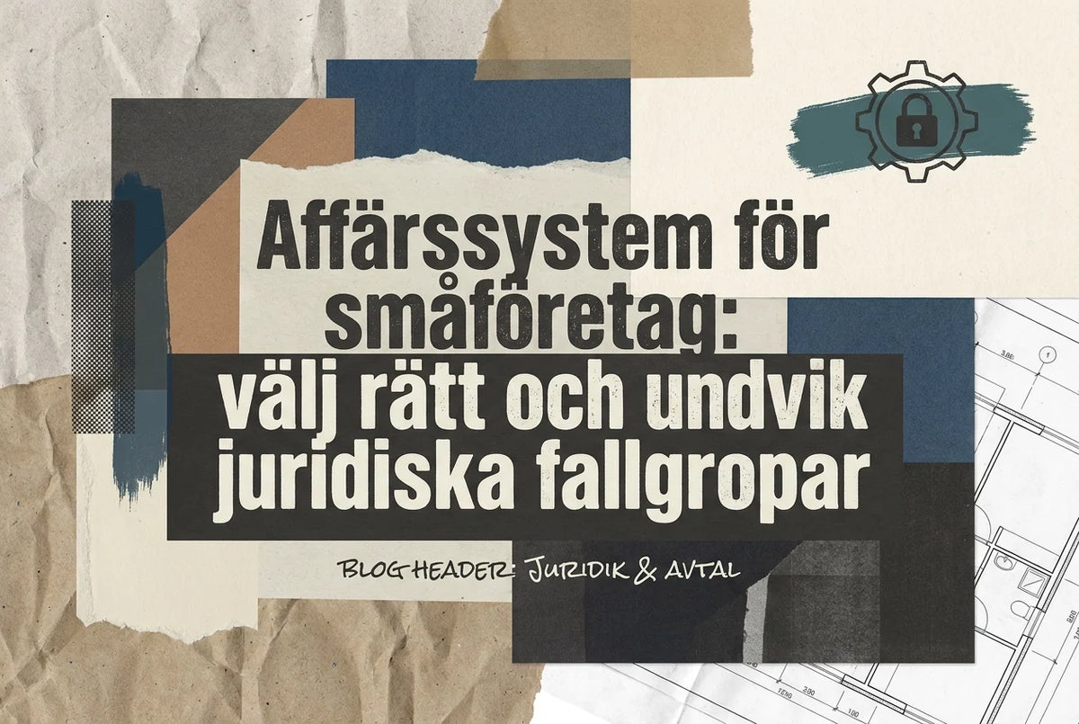 Professional header image for list-based article: Affärssystem för småföretag: välj rätt och undvik juridis...