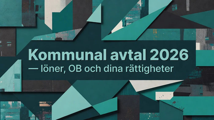 Professional header image for industry analysis: Kommunal avtal 2026 – löner, OB och dina rättigheter